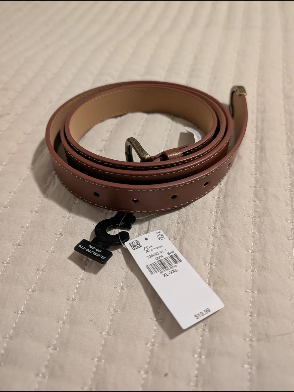 Old Navy Mauve Brown Women's Slim Leather Belt
